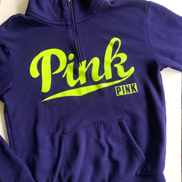 VS PINK Boyfriend Half-Zip Sweatshirt - Picture 4 of 5